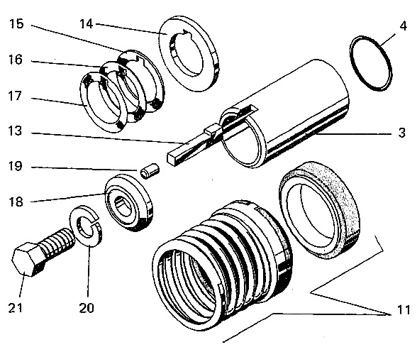 VM Pump Shaft Assembly Exploded View
